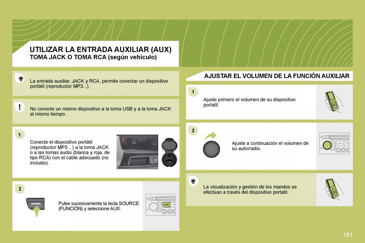 Citroen C4 I 1 owners manual manual del propietario / page 188