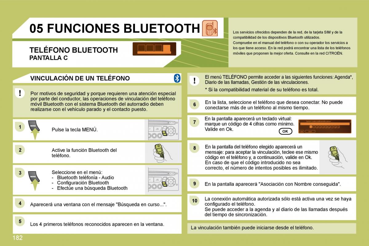 Citroen C4 I 1 owners manual manual del propietario / page 189