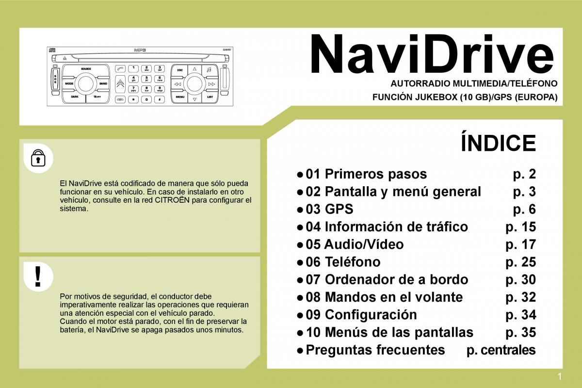 Citroen C4 I 1 owners manual manual del propietario / page 197