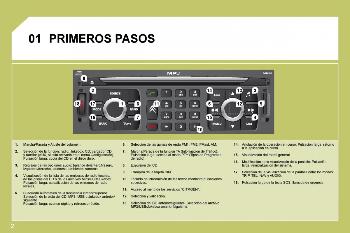 Citroen C4 I 1 owners manual manual del propietario / page 198