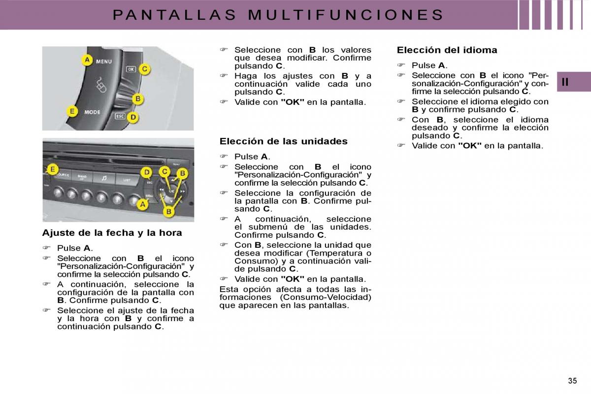 Citroen C4 I 1 owners manual manual del propietario / page 20