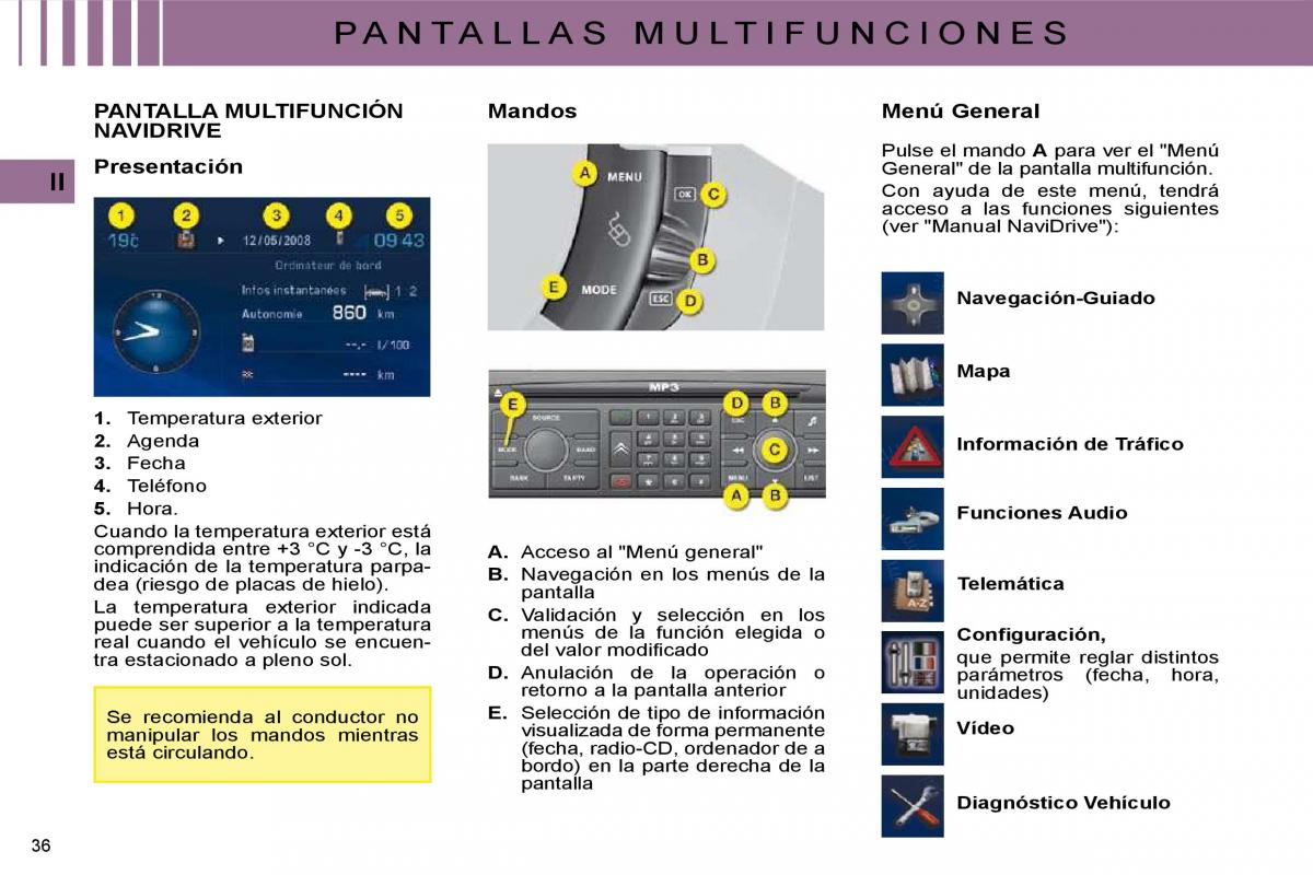 Citroen C4 I 1 owners manual manual del propietario / page 21