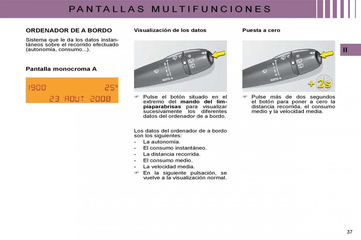 Citroen C4 I 1 owners manual manual del propietario / page 22