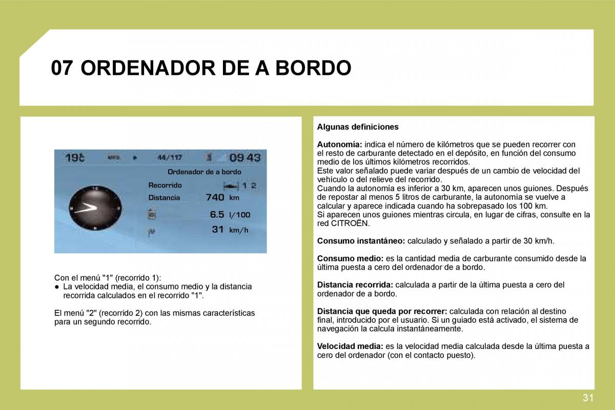 Citroen C4 I 1 owners manual manual del propietario / page 227