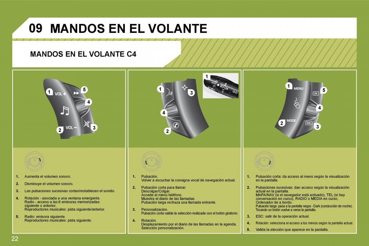 Citroen C4 I 1 owners manual manual del propietario / page 261