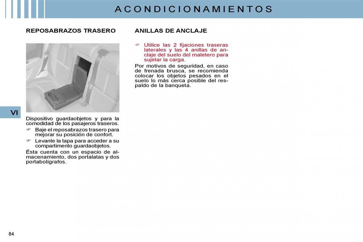 Citroen C4 I 1 owners manual manual del propietario / page 268