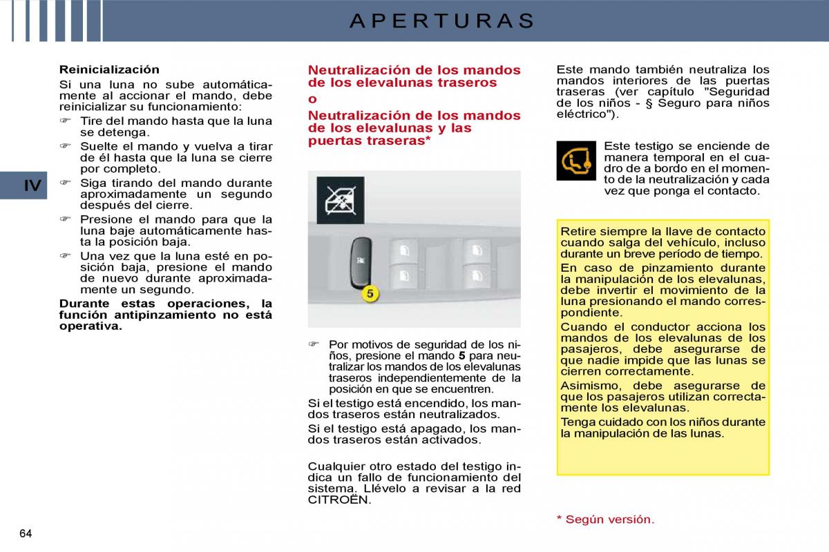 Citroen C4 I 1 owners manual manual del propietario / page 270