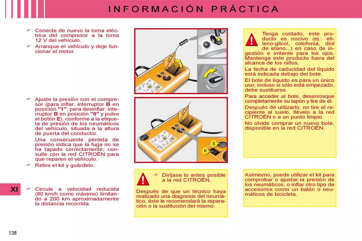 Citroen C4 I 1 owners manual manual del propietario / page 277