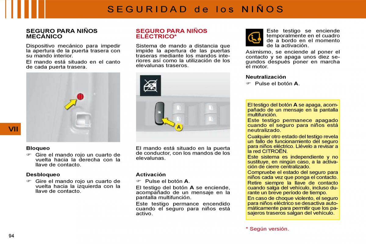 Citroen C4 I 1 owners manual manual del propietario / page 279