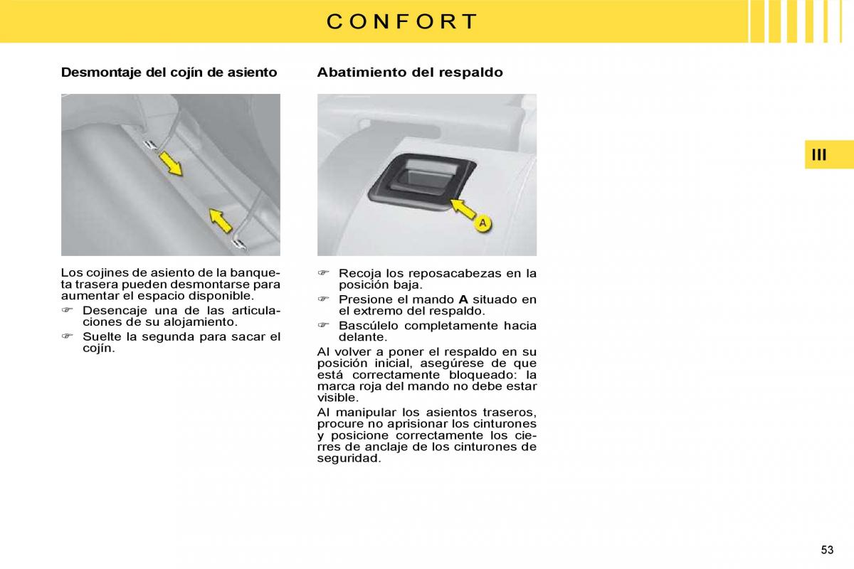 Citroen C4 I 1 owners manual manual del propietario / page 40