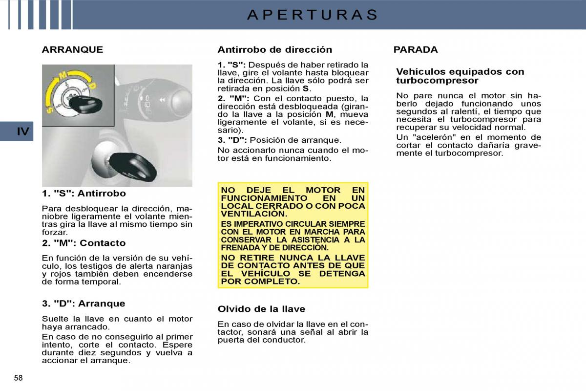 Citroen C4 I 1 owners manual manual del propietario / page 45