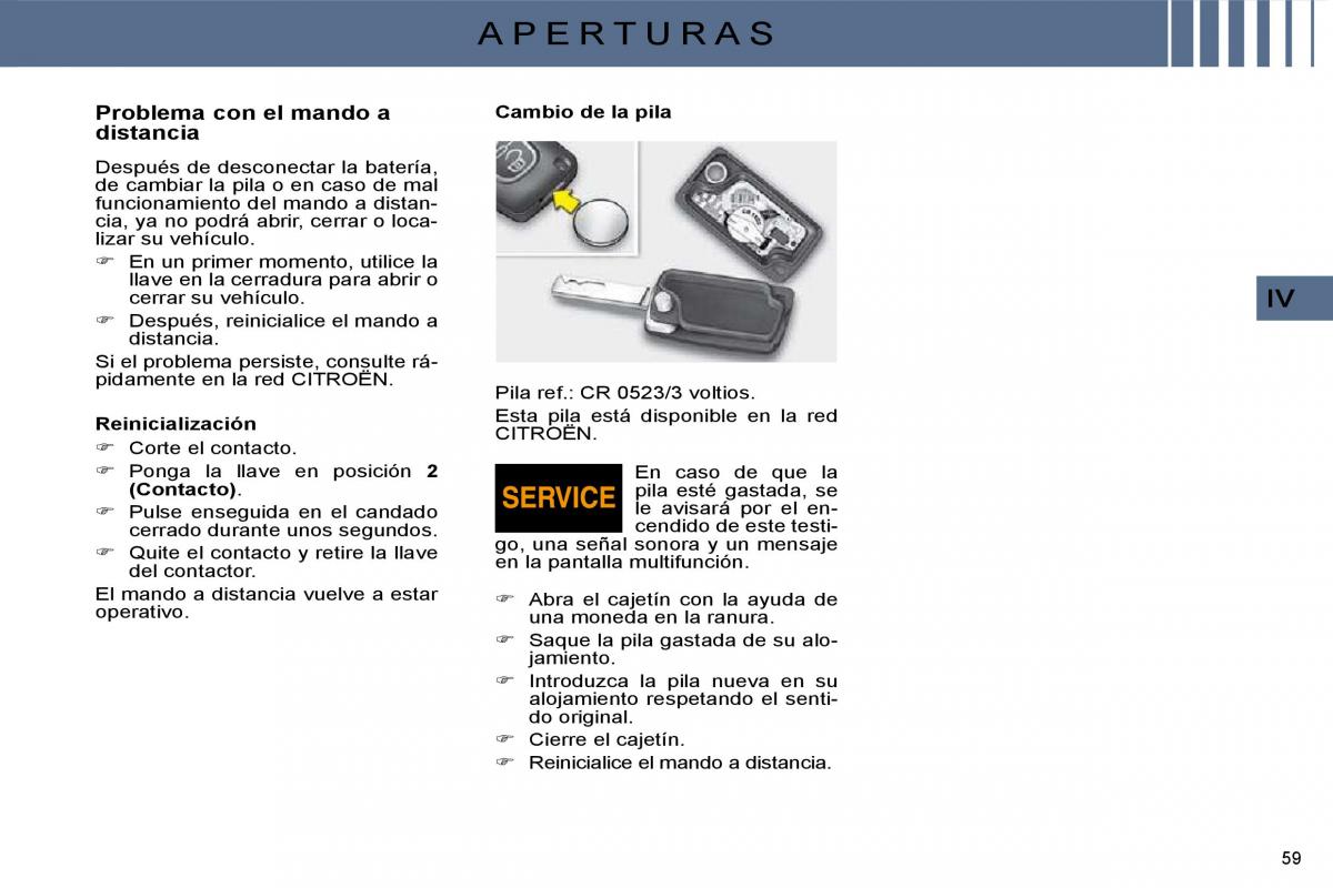 Citroen C4 I 1 owners manual manual del propietario / page 46