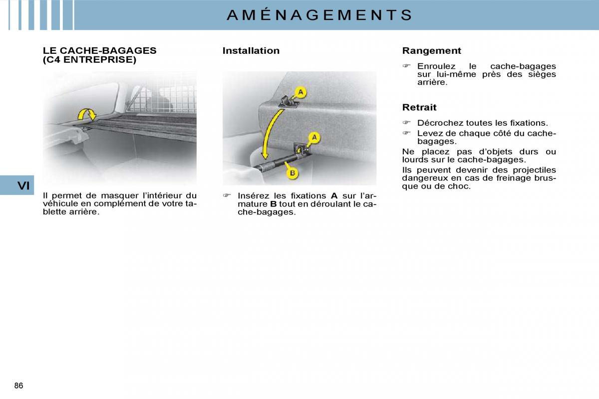 Citroen C4 I 1 owners manual manuel du proprietaire / page 74