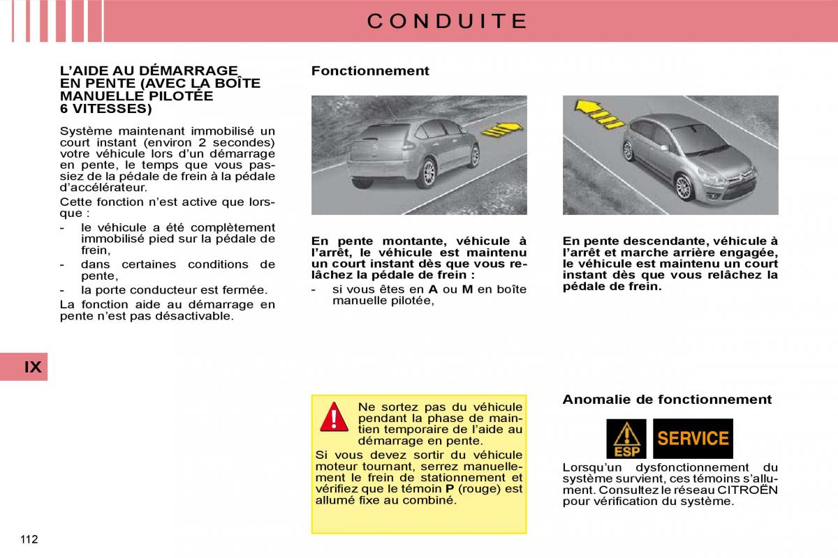 Citroen C4 I 1 owners manual manuel du proprietaire / page 102