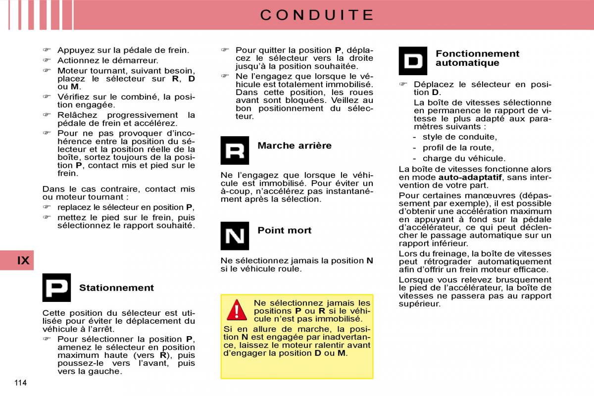 Citroen C4 I 1 owners manual manuel du proprietaire / page 104