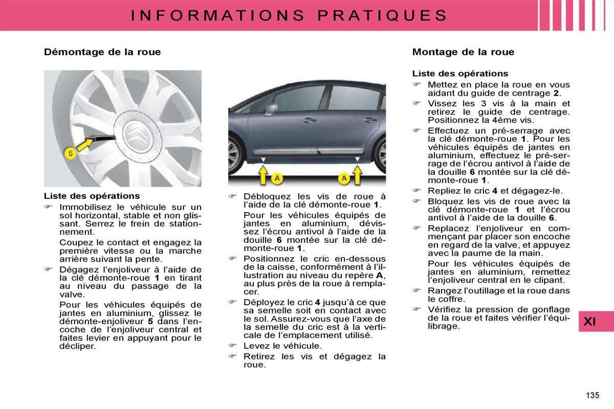 Citroen C4 I 1 owners manual manuel du proprietaire / page 125