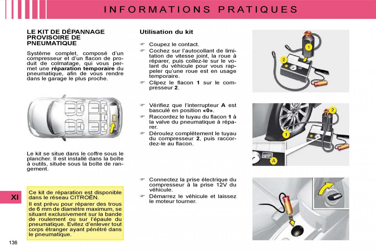 Citroen C4 I 1 owners manual manuel du proprietaire / page 126