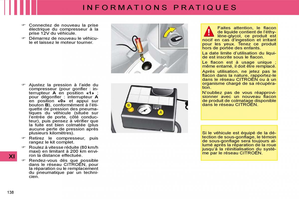 Citroen C4 I 1 owners manual manuel du proprietaire / page 128