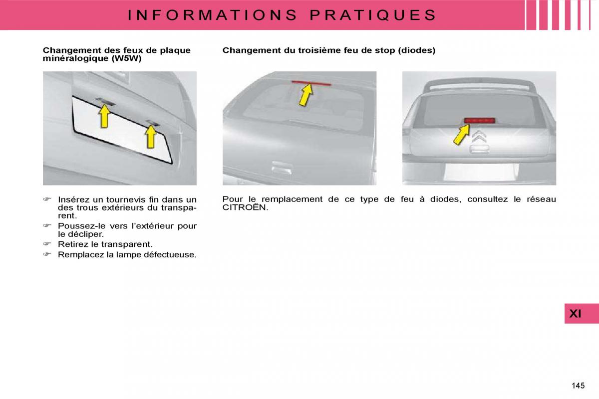 Citroen C4 I 1 owners manual manuel du proprietaire / page 135