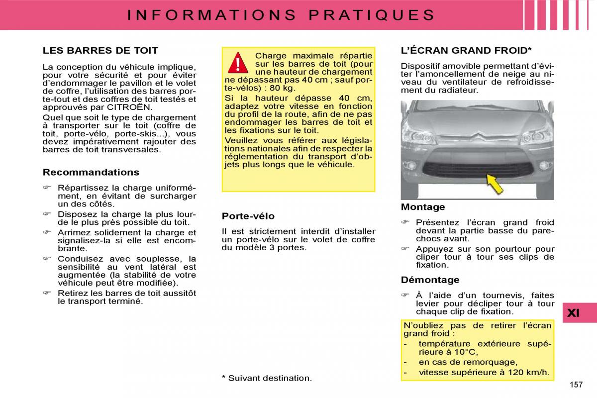 Citroen C4 I 1 owners manual manuel du proprietaire / page 147