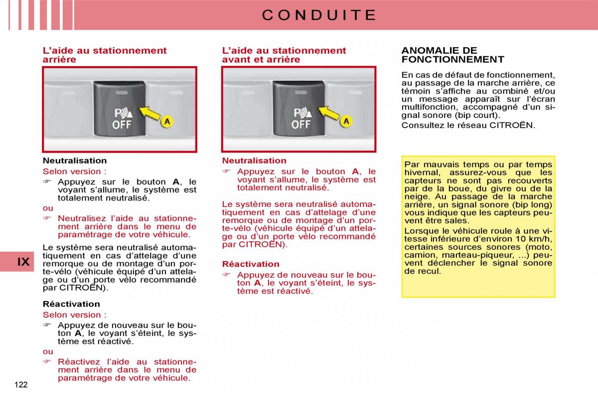 Citroen C4 I 1 owners manual manuel du proprietaire / page 251