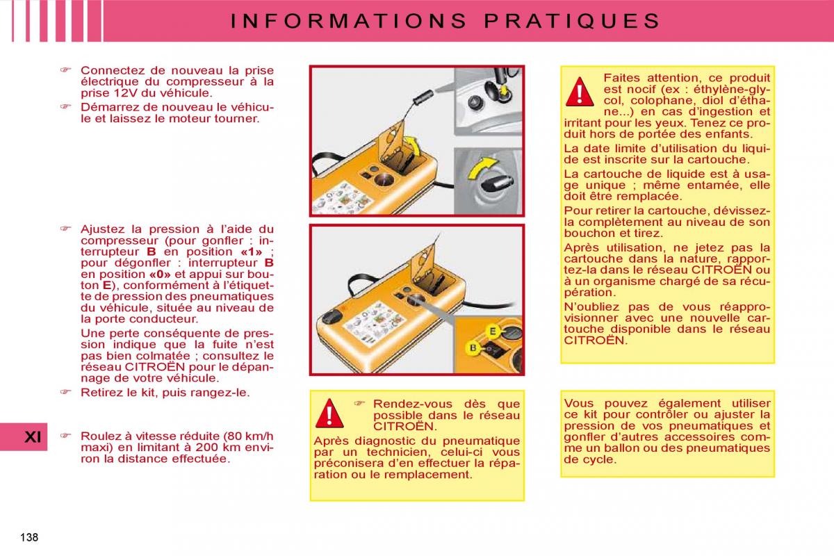 Citroen C4 I 1 owners manual manuel du proprietaire / page 254