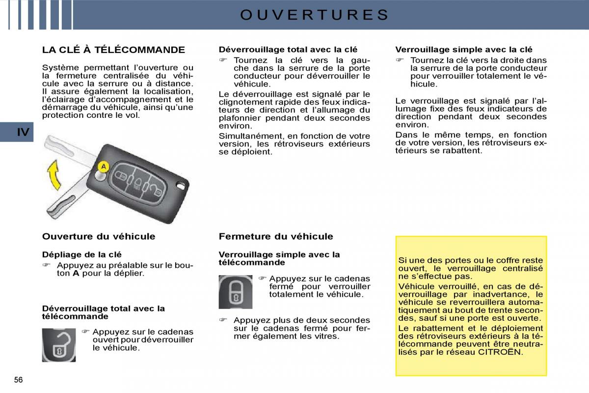 Citroen C4 I 1 owners manual manuel du proprietaire / page 37