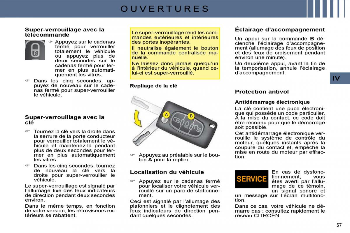 Citroen C4 I 1 owners manual manuel du proprietaire / page 38