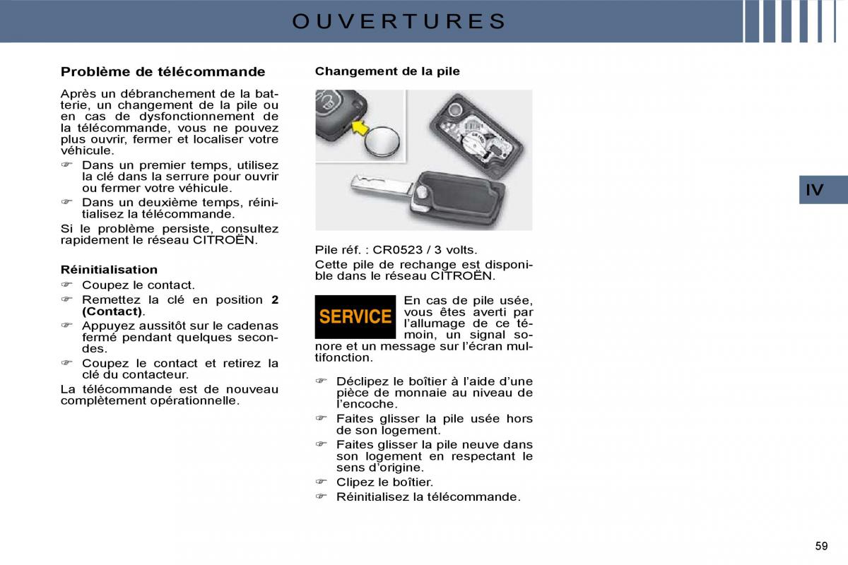 Citroen C4 I 1 owners manual manuel du proprietaire / page 40