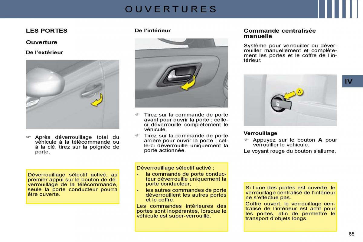 Citroen C4 I 1 owners manual manuel du proprietaire / page 49