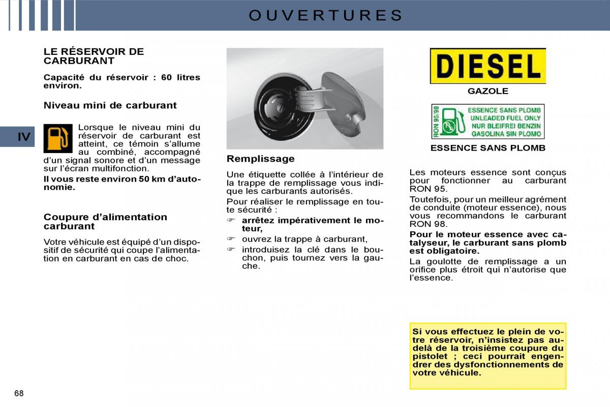 Citroen C4 I 1 owners manual manuel du proprietaire / page 52