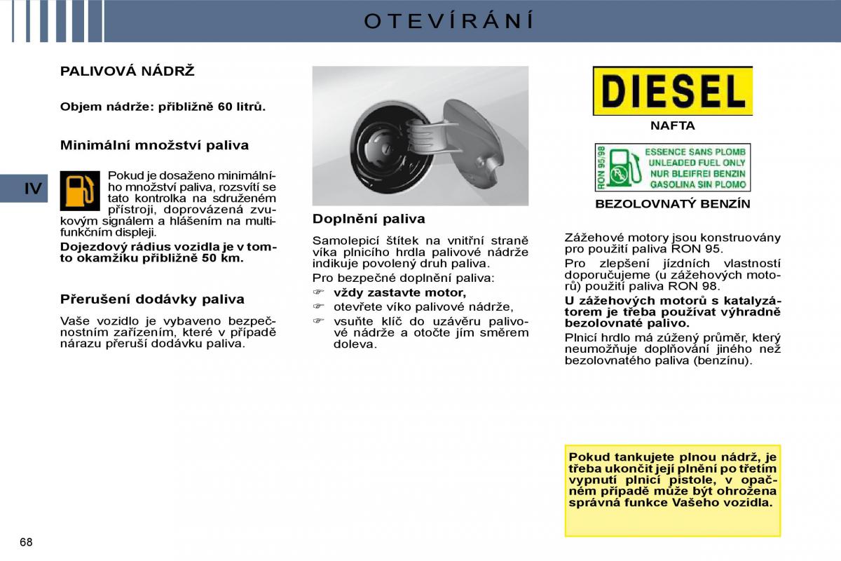 Citroen C4 I 1 owners manual navod k obsludze / page 58