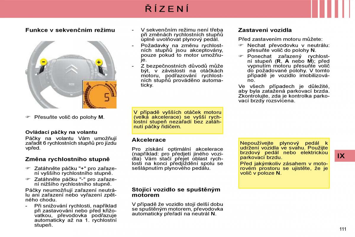 Citroen C4 I 1 owners manual navod k obsludze / page 116