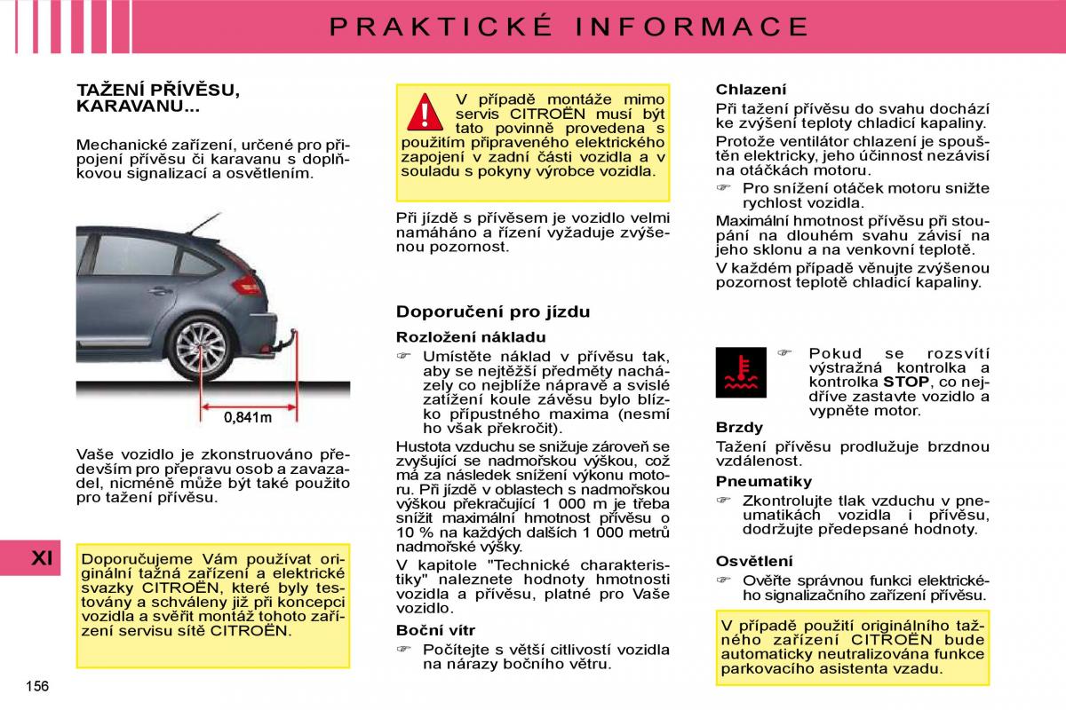 Citroen C4 I 1 owners manual navod k obsludze / page 163