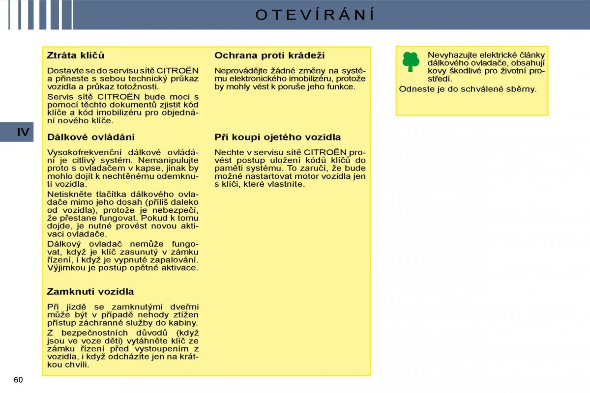 Citroen C4 I 1 owners manual navod k obsludze / page 47