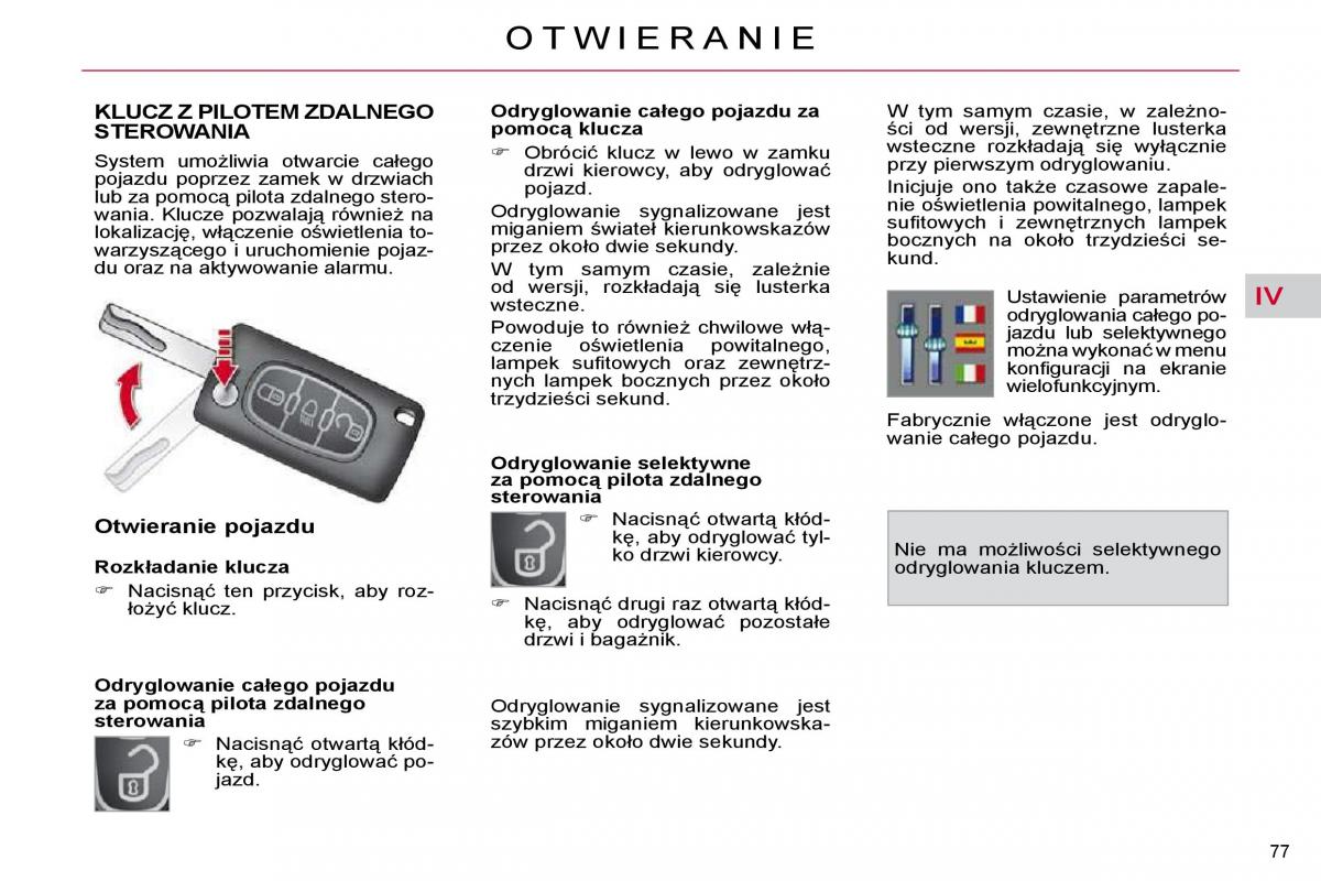 Citroen C4 Picasso I 1 instrukcja obslugi / page 78