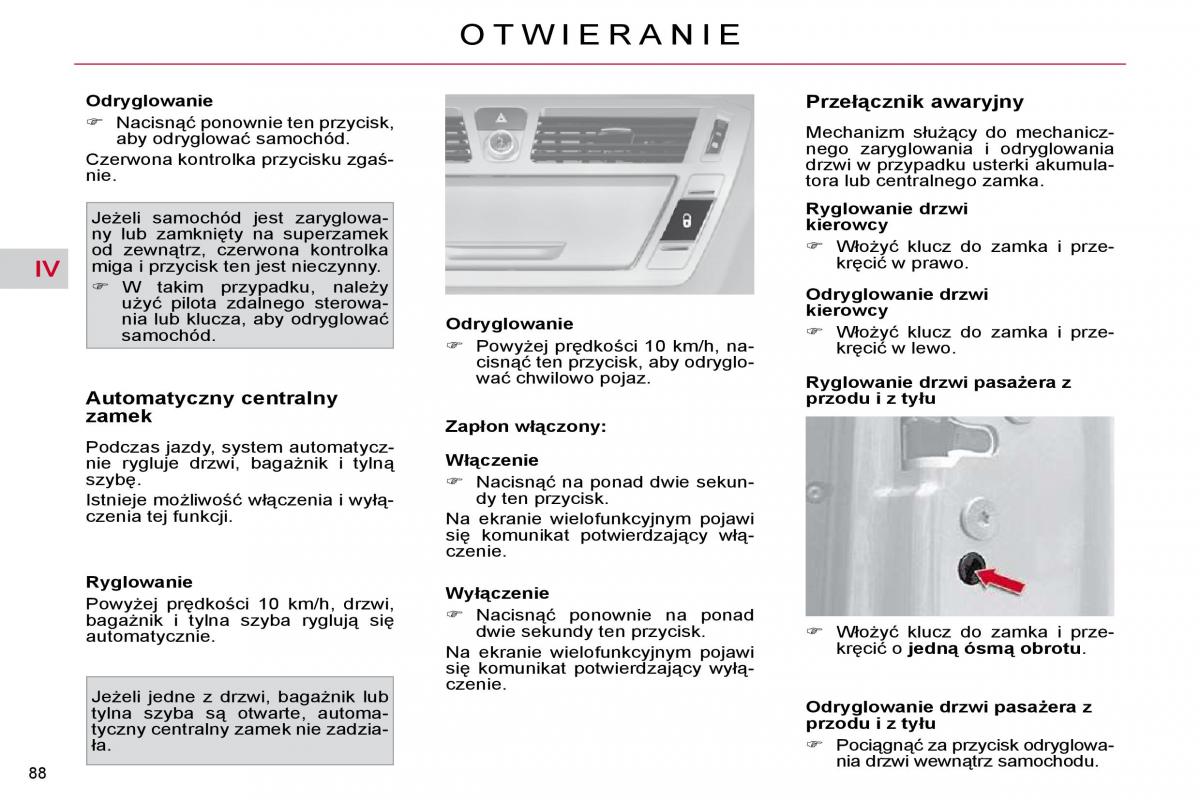 Citroen C4 Picasso I 1 instrukcja obslugi / page 93