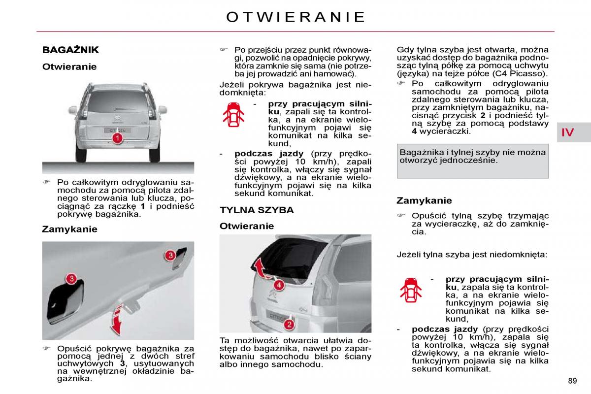 Citroen C4 Picasso I 1 instrukcja obslugi / page 94