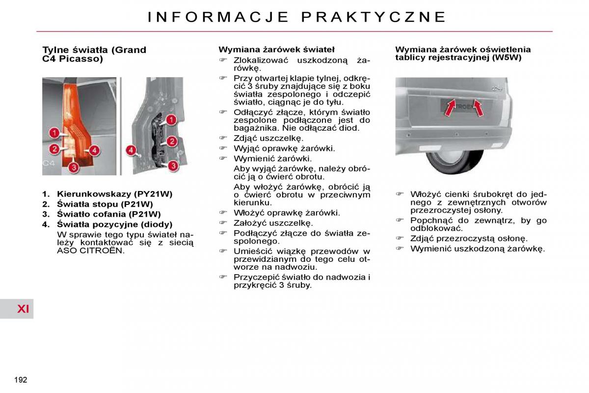 Citroen C4 Picasso I 1 instrukcja obslugi / page 218