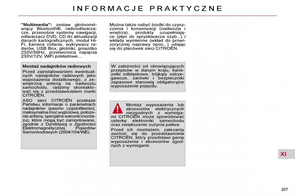 Citroen C4 Picasso I 1 instrukcja obslugi / page 236