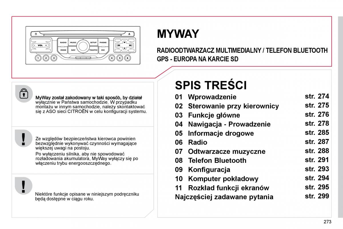 Citroen C4 Picasso I 1 instrukcja obslugi / page 298