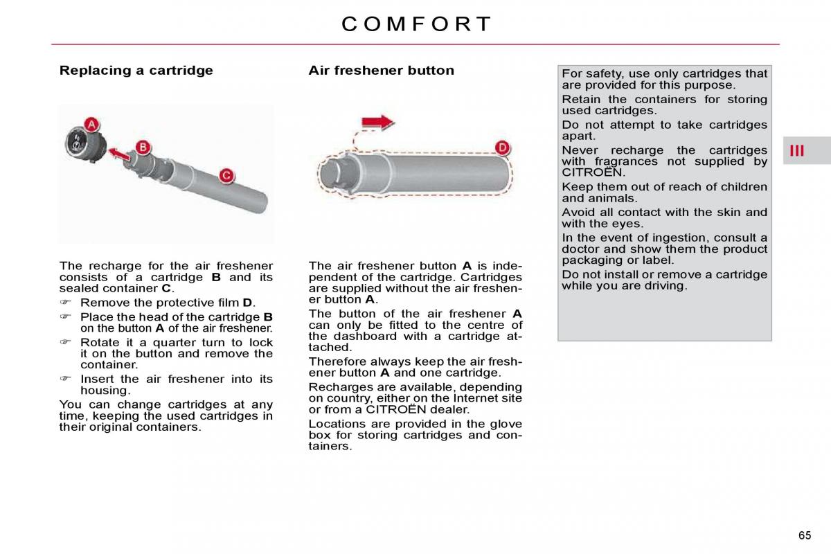 Citroen C4 Picasso I 1 owners manual / page 65