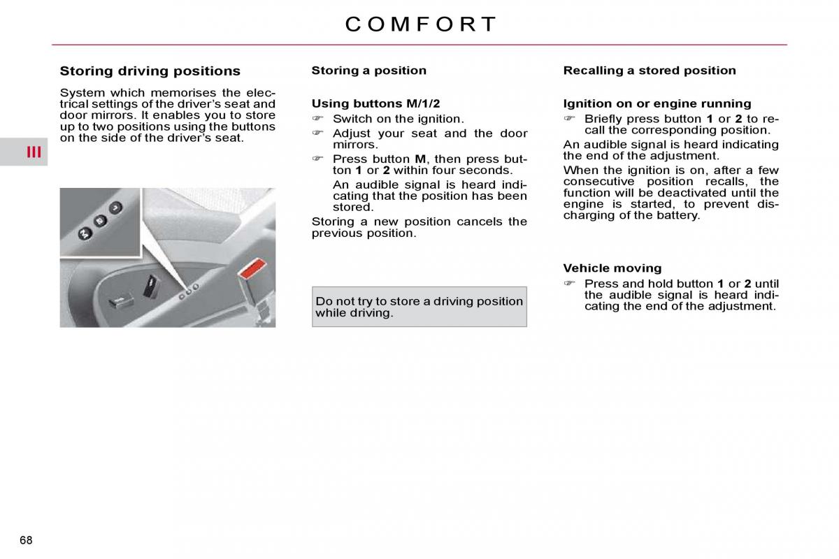 Citroen C4 Picasso I 1 owners manual / page 68