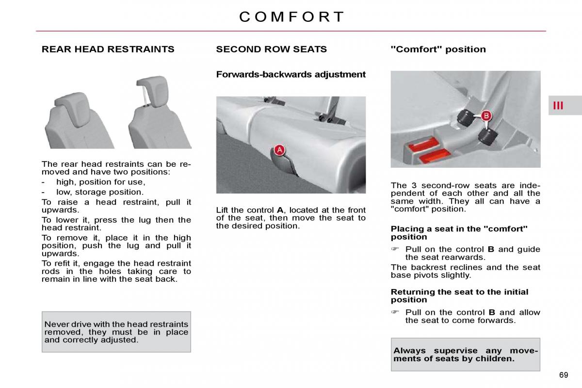 Citroen C4 Picasso I 1 owners manual / page 69