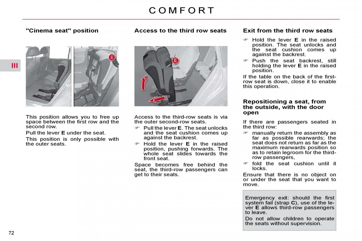 Citroen C4 Picasso I 1 owners manual / page 73