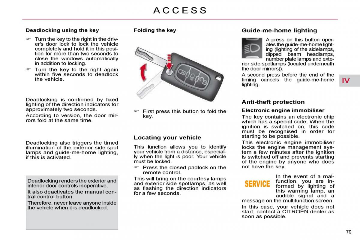 Citroen C4 Picasso I 1 owners manual / page 80