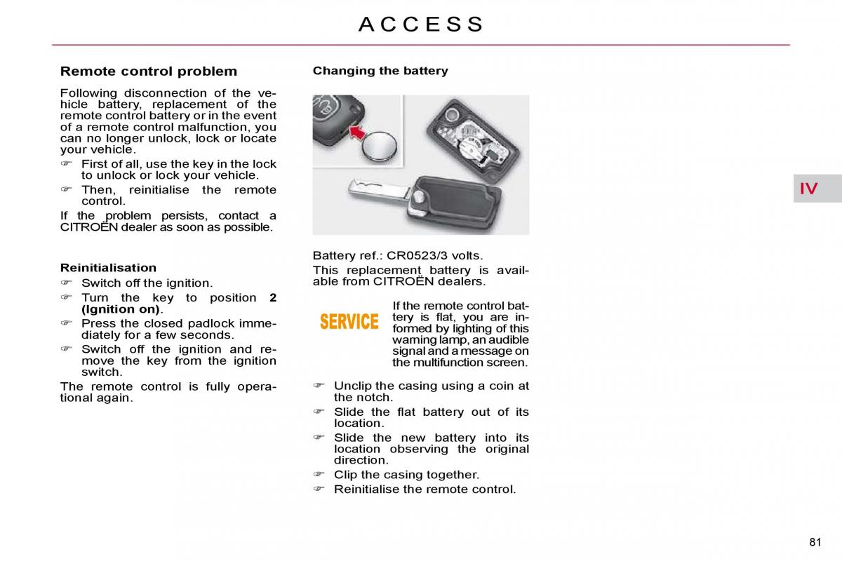 Citroen C4 Picasso I 1 owners manual / page 82