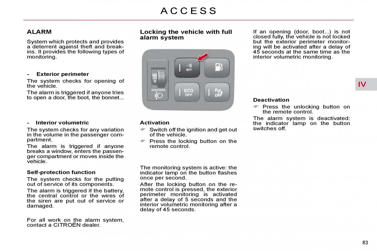 Citroen C4 Picasso I 1 owners manual / page 88