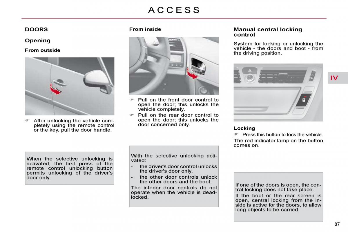 Citroen C4 Picasso I 1 owners manual / page 92