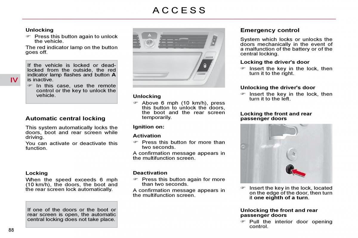 Citroen C4 Picasso I 1 owners manual / page 93